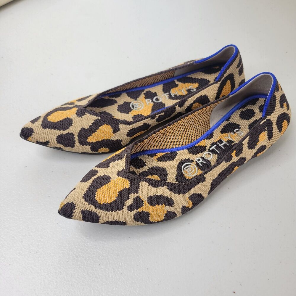 Rothy’s The Point Women’s Size 7 in Big Cat Slip-on Washable Comfort Ballet Flat